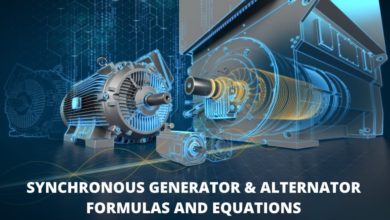 Synchronous Generator and Alternator Formulas & Equations