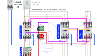 Control Circuit of Star - Delta Starter without Timer