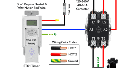 Controlling of Single Phase 120V & 240V Motors using Contactor and Digital Timer