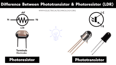 Difference Between Phototransistor and Photoresistor (LDR)