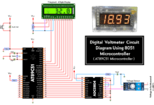 Digital Voltmeter Circuit Diagram Using 8051 Microcontroller