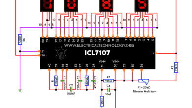 Digital Voltmeter Circuit with LED Display using ICL7107