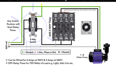 How to Wire OFF-Delay Timer for 120V & 240V Circuits?