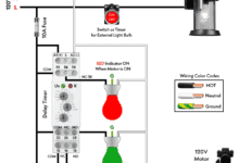 Wiring ON-OFF Delay Timer for 120V Motors